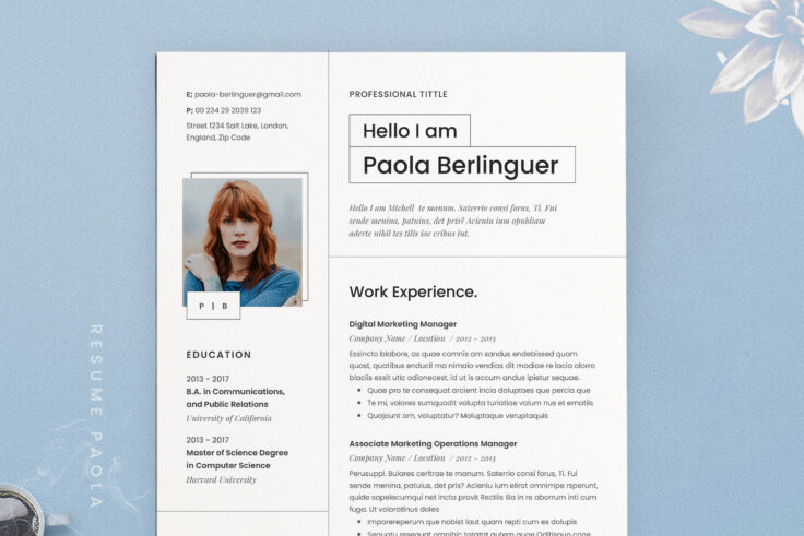 View Information about Paola Resume Template