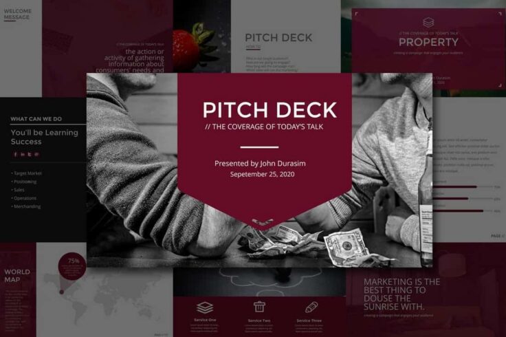 View Information about Business Pitch Deck Presentation Template