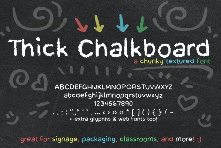 View Information about Thick Chalkboard Font