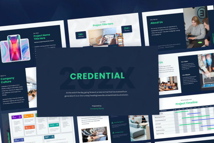 View Information about Credential Startup Pitch Deck Template