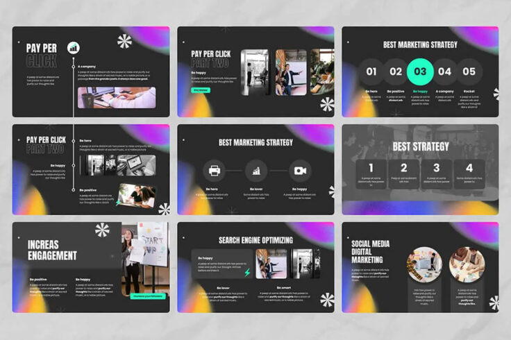 View Information about Digital Marketing Plan PowerPoint Template