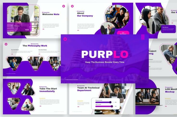 View Information about Purplo Pitch Deck Template