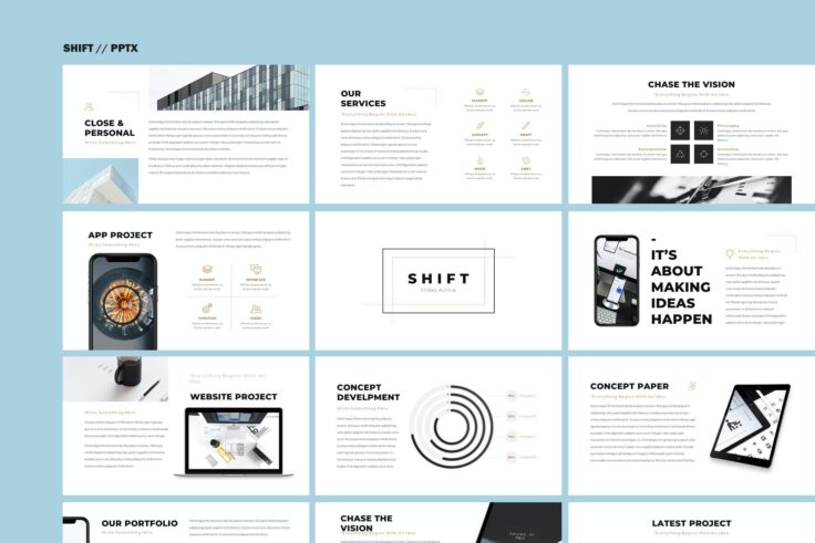 View Information about Shift Presentation Template