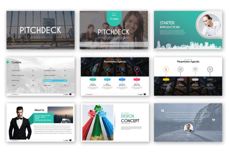 View Information about Stylish Pitch Deck Template